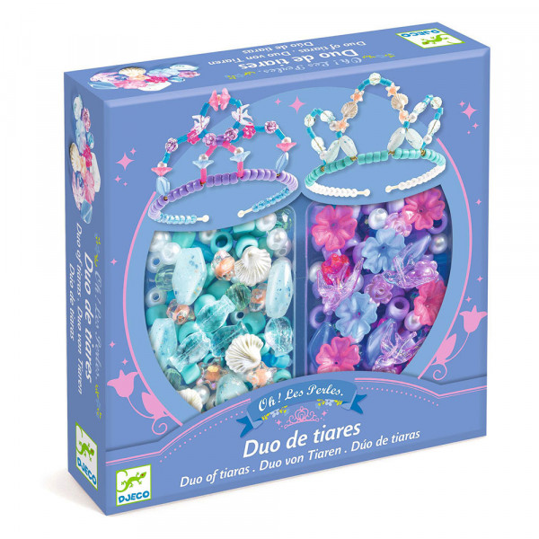 Coffret créatif Duo de tiares en perles bleu - Djeco
