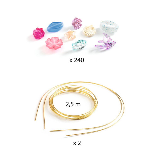 Coffret créatif Duo de tiares en perles bleu - Djeco