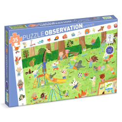 Puzzle d'observation Le square des petits amis 35 pcs - Djeco
