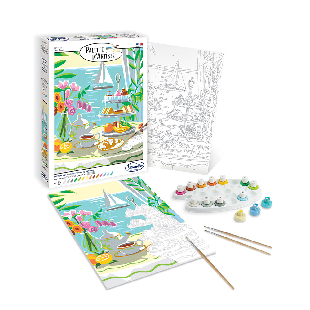 SentoSphère COLORIZZY – Peinture Par Numéros Perruches – Kit Enfant 6+ – Fabriqué En France – Éco-conçu