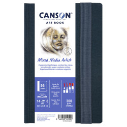 Carnet Art book multi-techniques 14 x 21,6 cm Portrait 300g/m² 28 feuilles - Canson