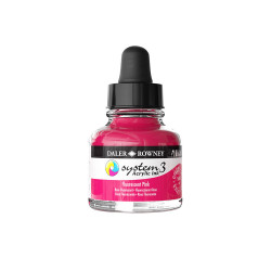 Encre acrylique System 3 Rose fluo 29,5 ml - Daler Rowney