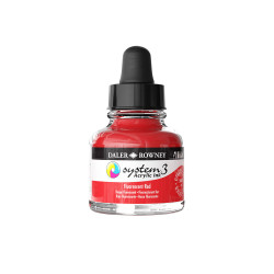 Encre acrylique System 3 Rouge fluo 29,5 ml - Daler Rowney