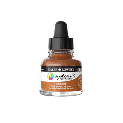 Encre acrylique System 3 Terre sienne brûlée 29,5 ml - Daler Rowney