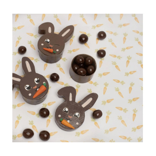 Petite boîte lapin en papier mâché 8,5 x 6,5 x 3 cm - Décopatch
