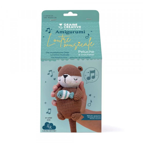 Kit crochet Amigurumi Loutre musicale - Graine créative
