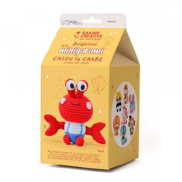Kit crochet Amigurumi Chizu le crabe - Graine créative