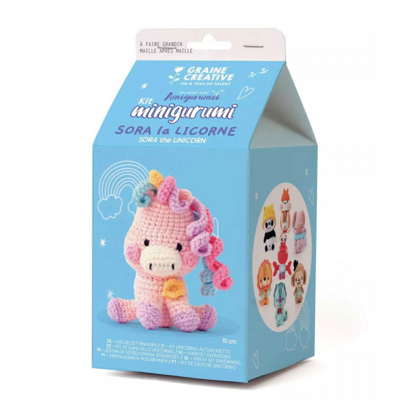 Kit crochet Amigurumi Sora la licorne - Graine créative