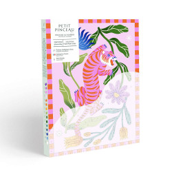 Peinture par numéro Petit pinceau Tigre Fleuri - La petite épicerie
