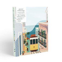 Peinture par numéro Petit pinceau Lisbon Tram - La petite épicerie