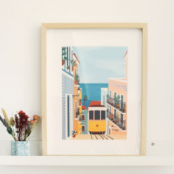 Peinture par numéro Petit pinceau Lisbon Tram - La petite épicerie