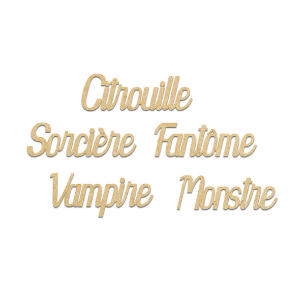 Lot de 5 mots déguisements