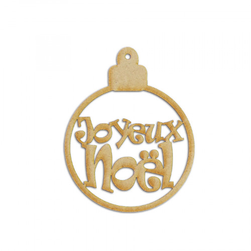 Boule Joyeux Noël à suspendre 8 x 10,2 cm