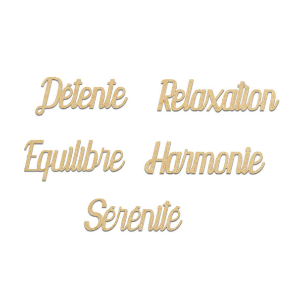 Lot de 5 mots harmonie