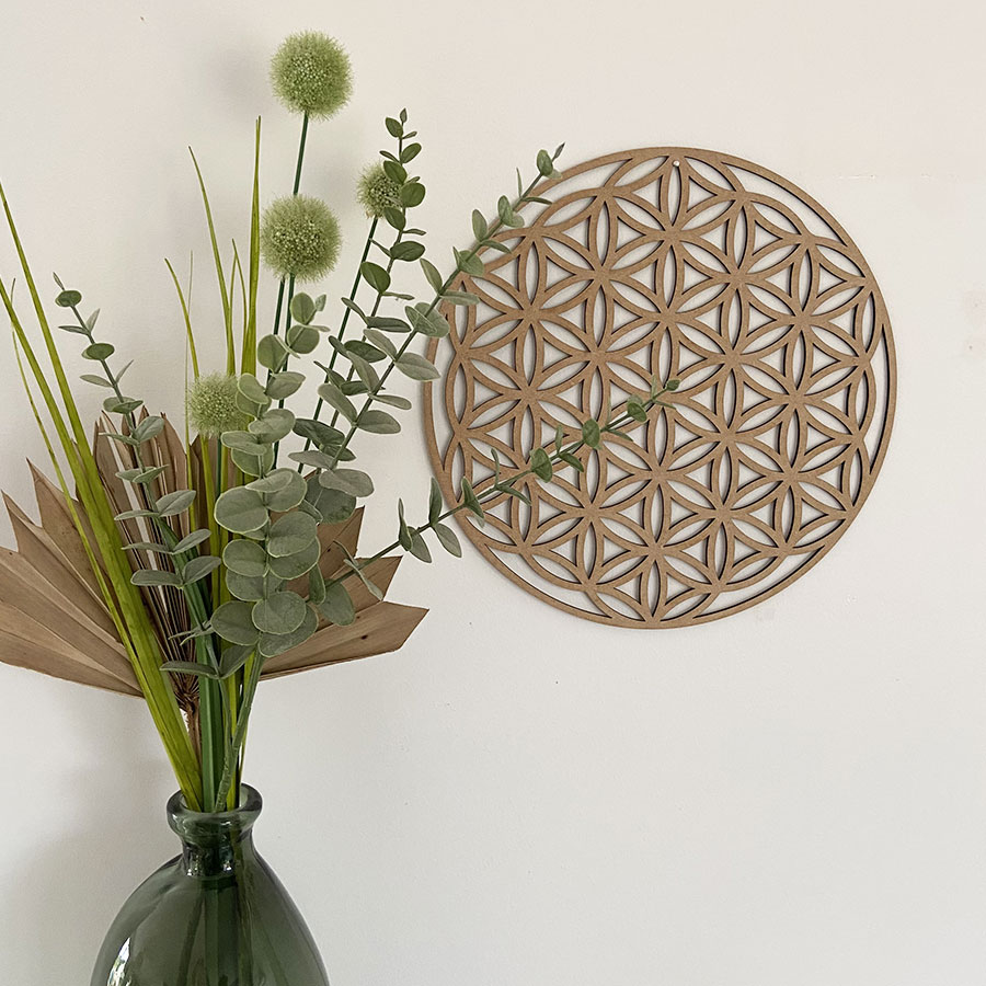 Fleur De Vie En Bois - 10 Cm Ou 20 Cm, Idéale Pour Recharger Pierres Et Cristaux (géométrie Sacrée)