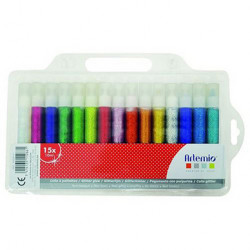 Colle pailletée 10 ml Set 15 couleurs