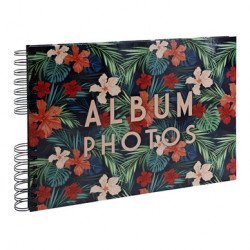 Album Photo 50 pages noires - Spirales -  32 x 22 cm Tropical Fleur