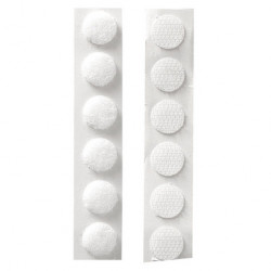 Pastille adhésive Velcro Ø 12 mm 20 pcs