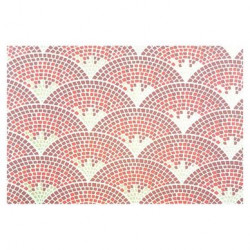 Papier Indien fait main 50 x 70 cm 120 g/m² Eventails Rouge & Or