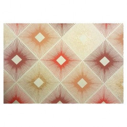 Papier Indien fait main 50 x 70 cm 120 g/m² Losange Luminescent Rouge & Or