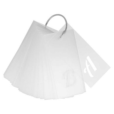 Pochoir Alphabet Courbe sur Anneau 70 pcs