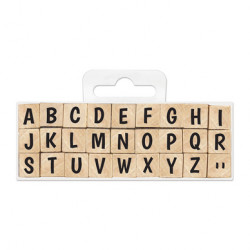 Tampon bois Stampo Alphabet Kit Majuscule Small