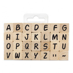 Tampon bois Stampo Alphabet Kit Majuscule Medium