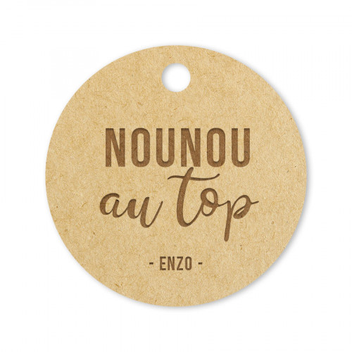 Porte-clés rond Nounou au top